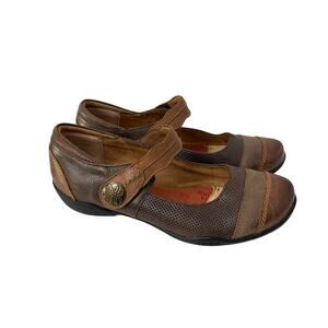 Taos Shoes Womens Size 7 Wide Bravo Brown Leather Boho Comfort NEEDS INSOLES